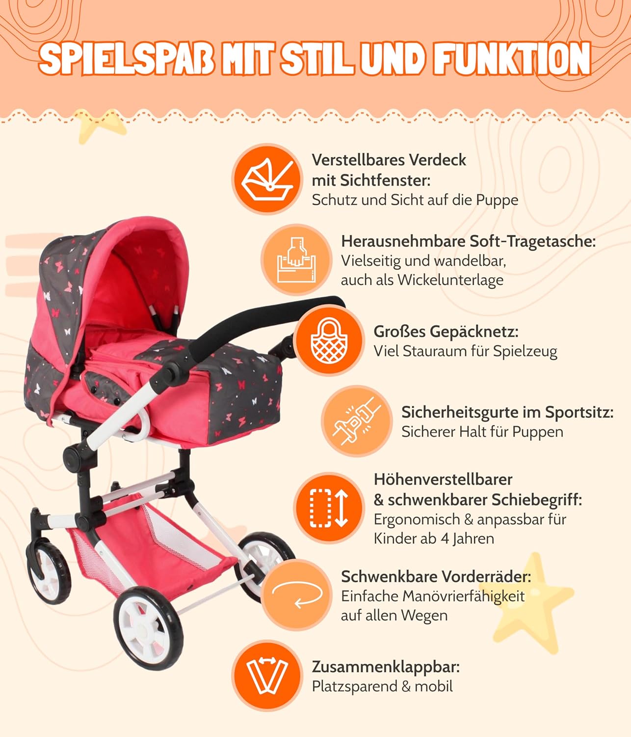 Bayer Chic 2000 Passeggino Combinato 3 in 1 Jara - immagine 3