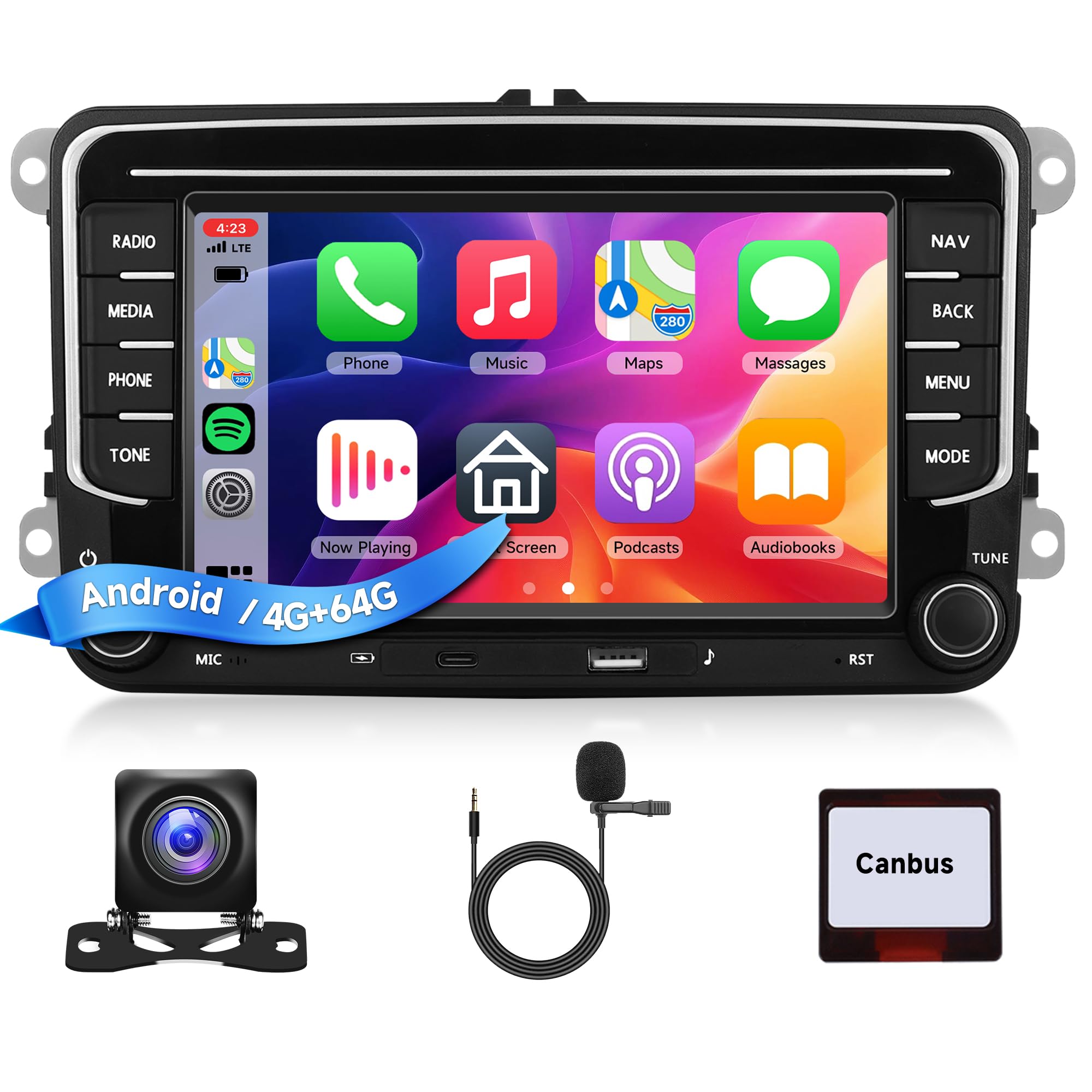 Autoradio Android 7" per VW Golf 5 6 Passat Skoda Seat