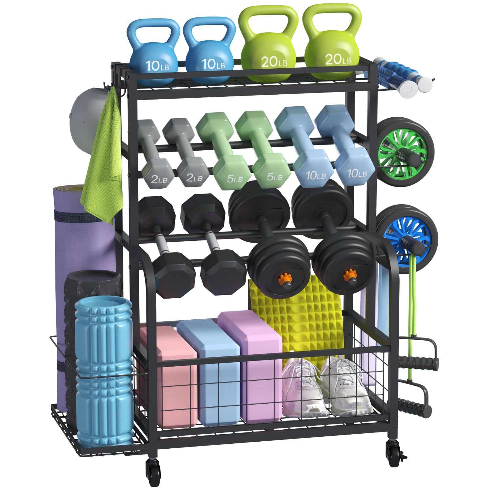 Lifewit Rastrelliera per Manubri con Ruote