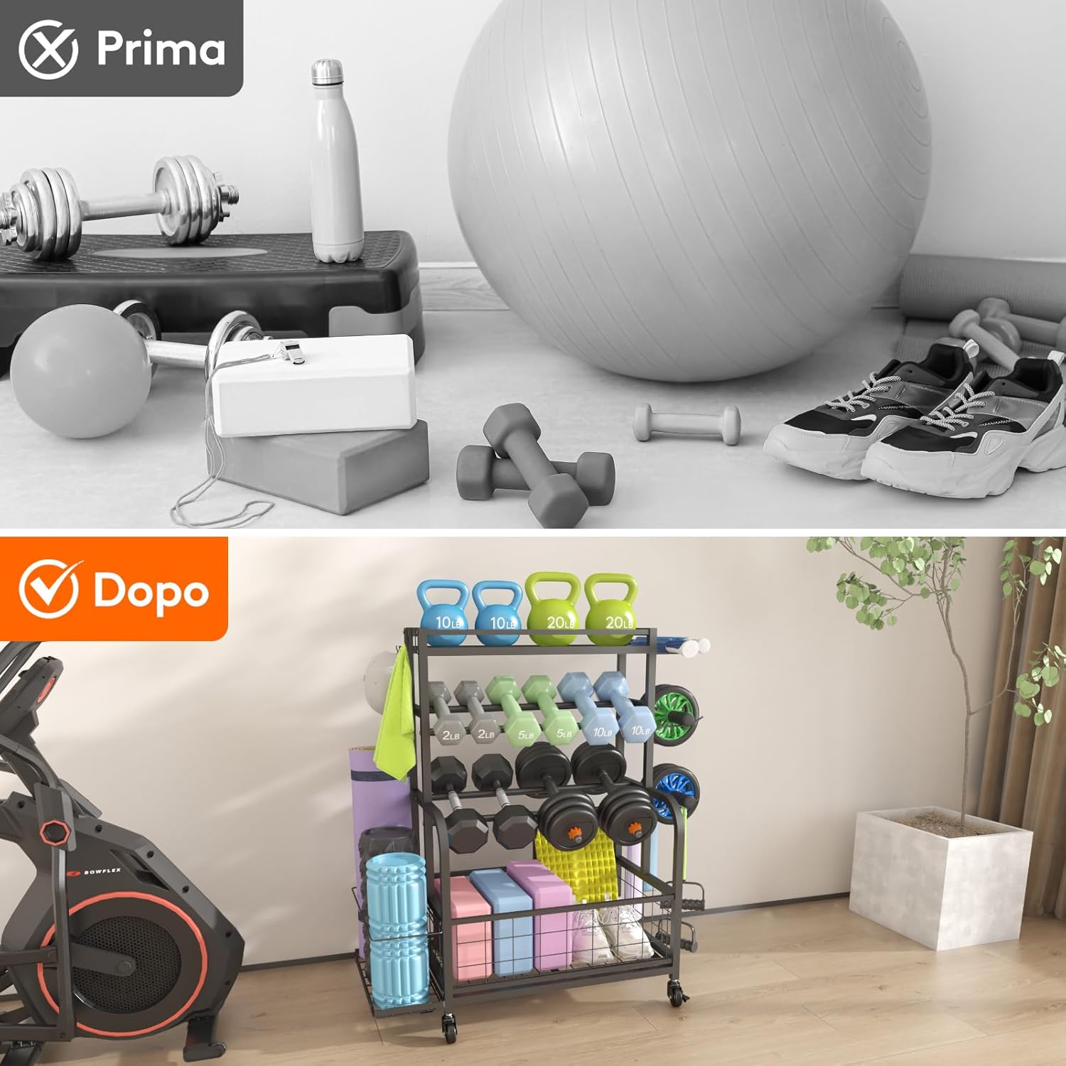 Lifewit Rastrelliera per Manubri con Ruote - immagine 8