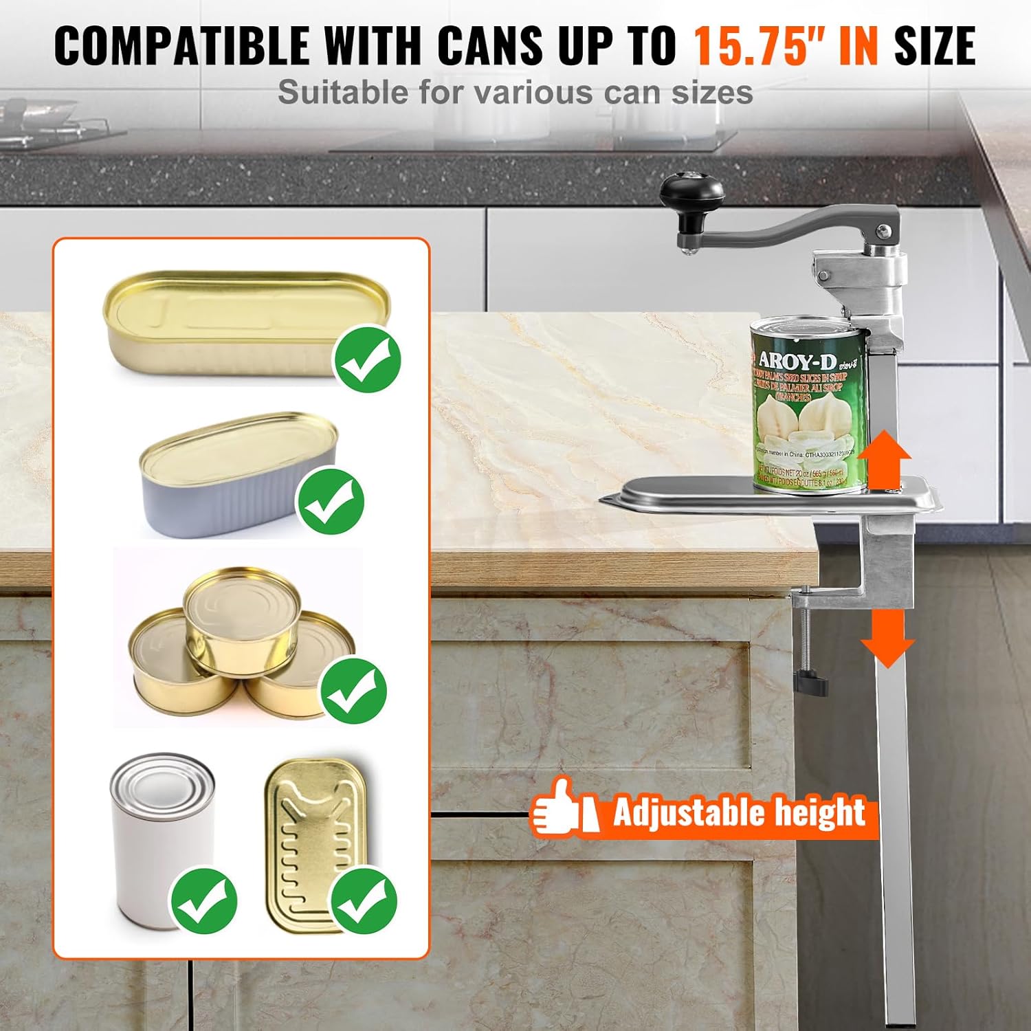 Vevor Apriscatole Commerciale Manuale da Tavolo - immagine 3