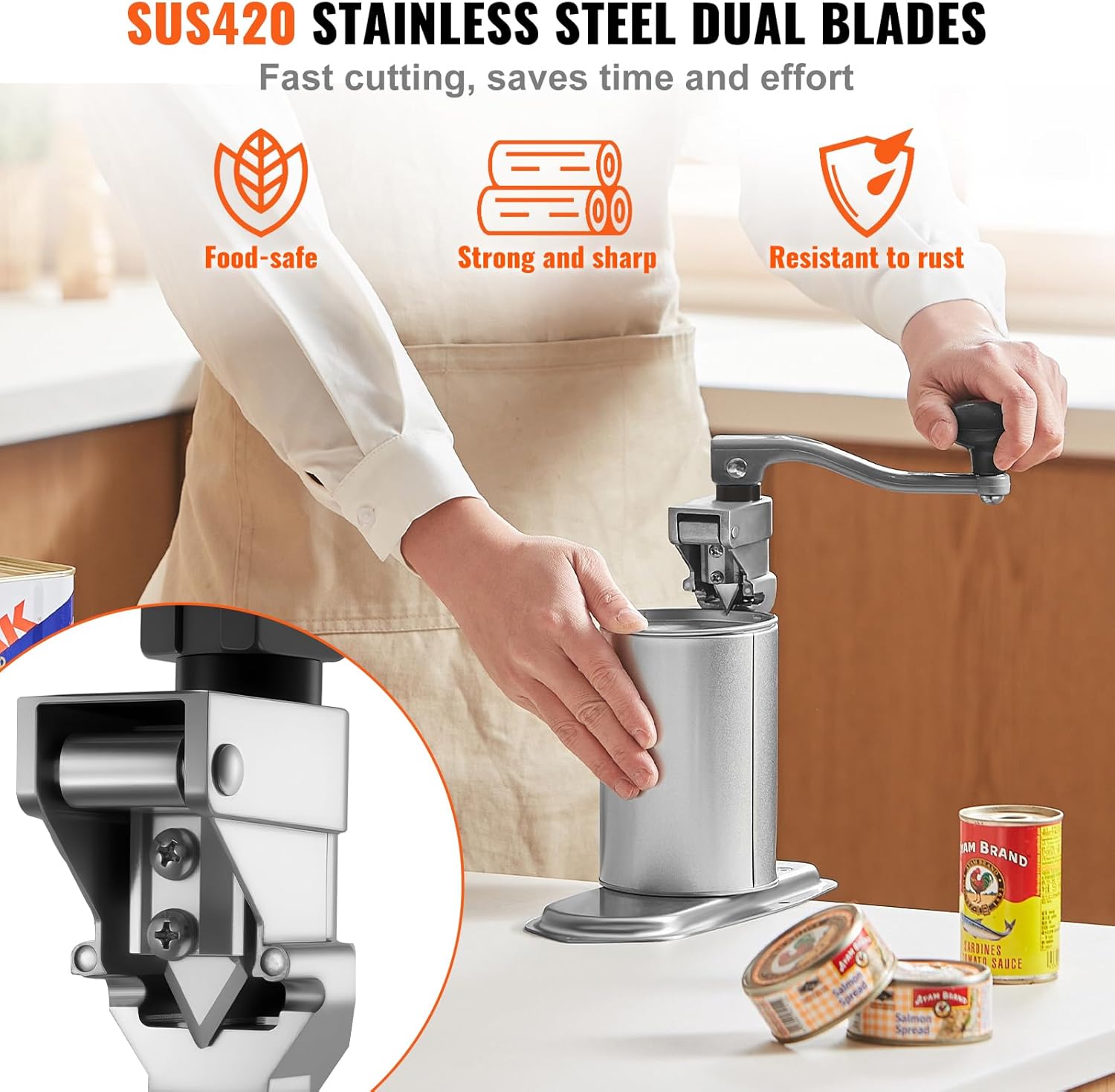 Vevor Apriscatole Commerciale Manuale da Tavolo - immagine 5