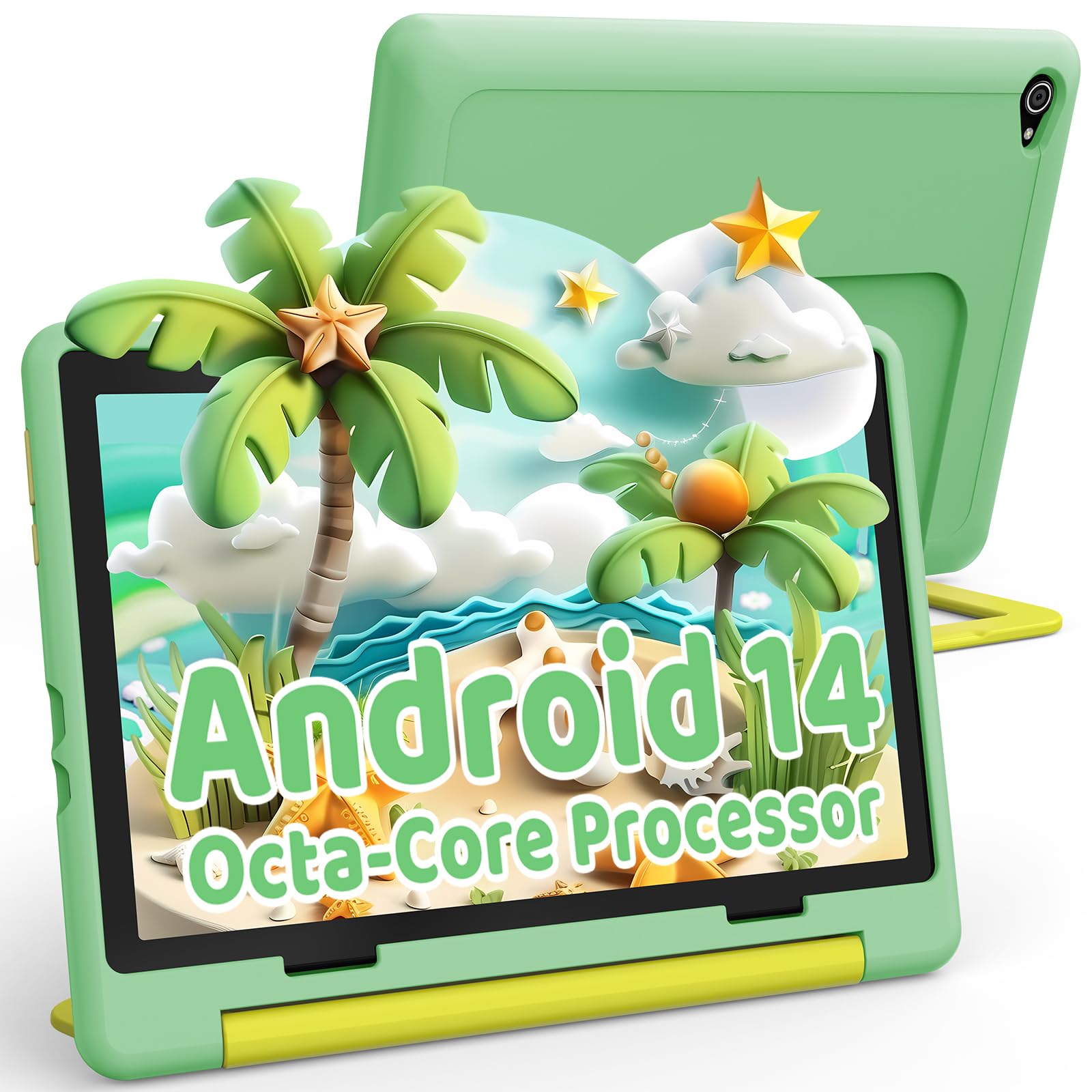 Ainmel Tablet Android 14 per Bambini - Octa-Core, Green
