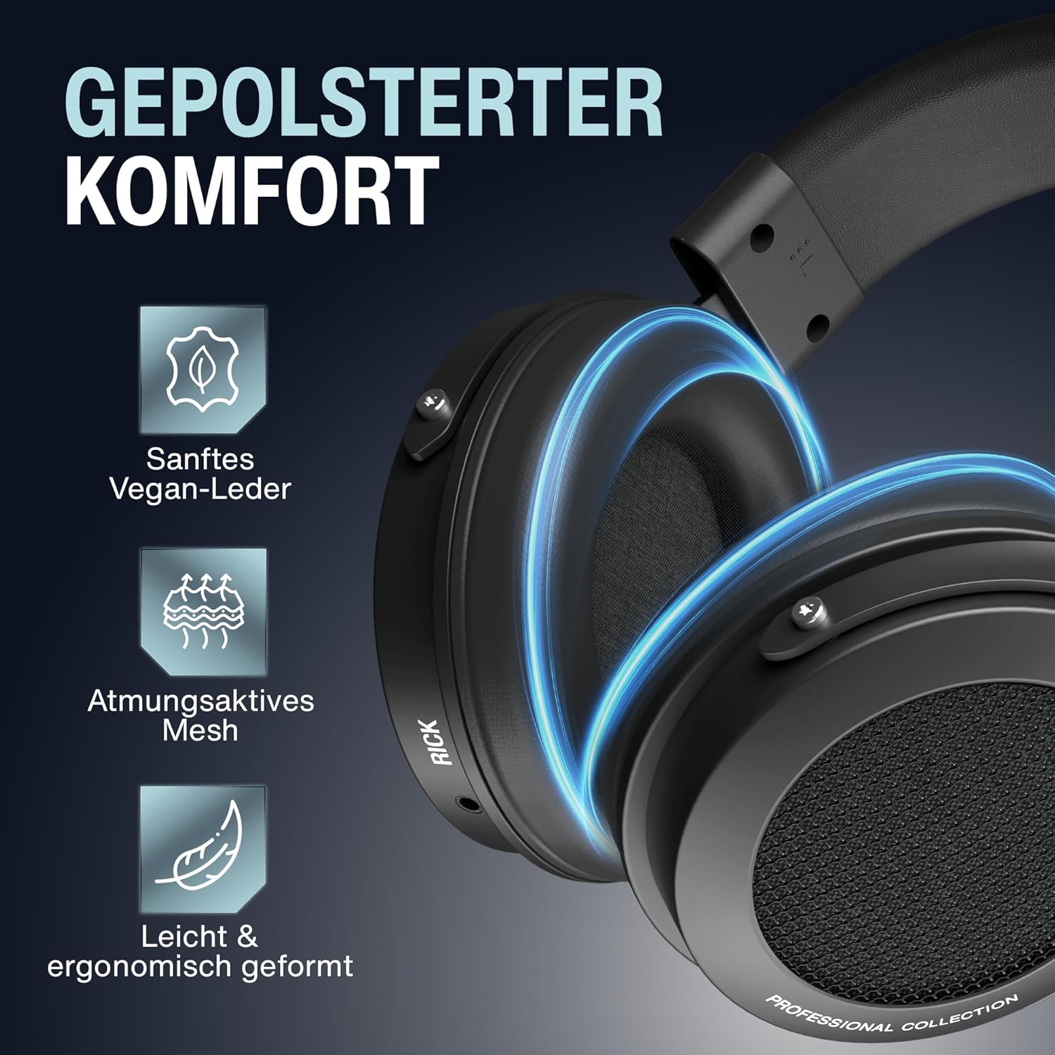 Audio Pirates Rick Professional - Cuffie Over-Ear Studio Hi-Fi - immagine 6