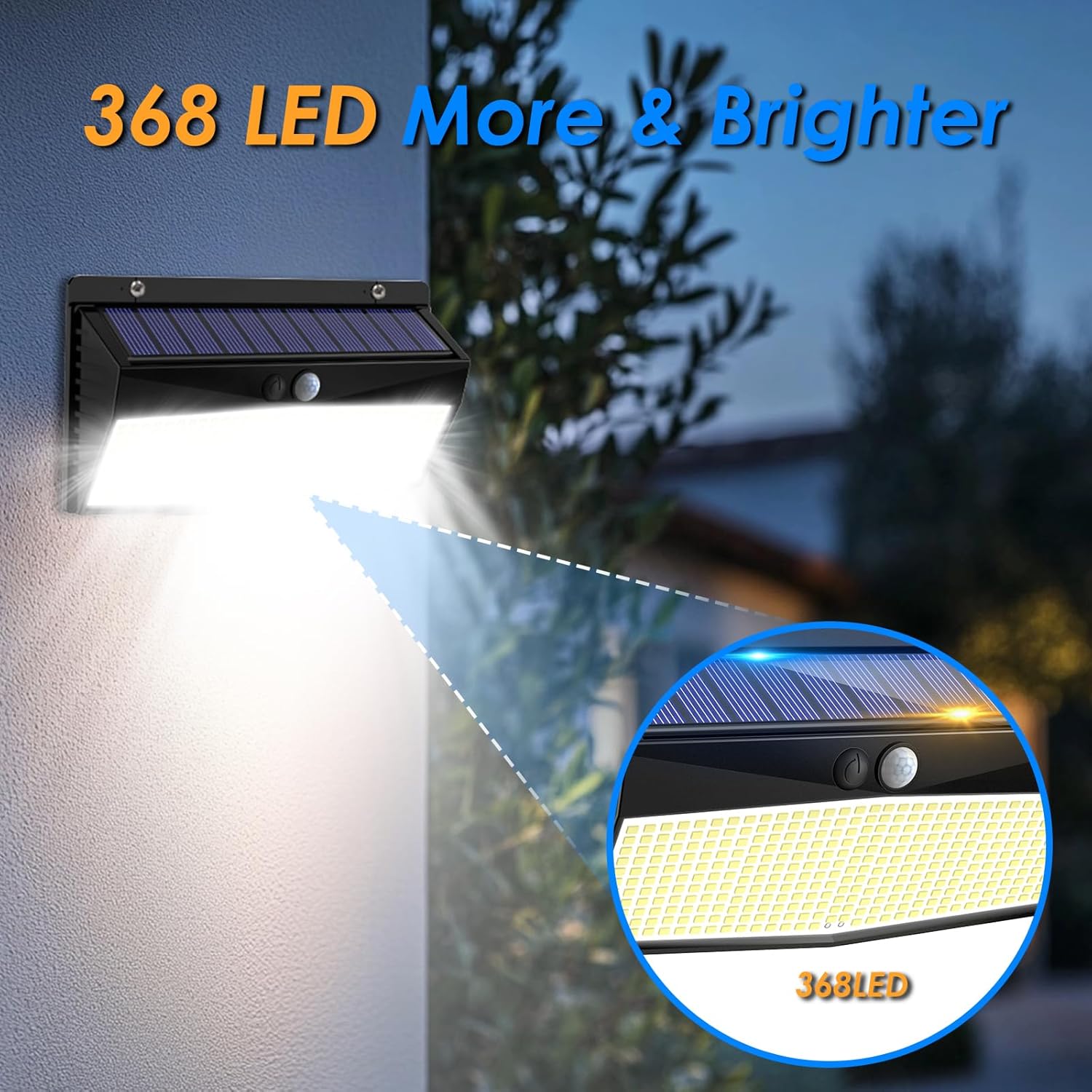 Peasur Luci Solari LED Esterno 368LED IP65 (8 Pezzi) - immagine 5