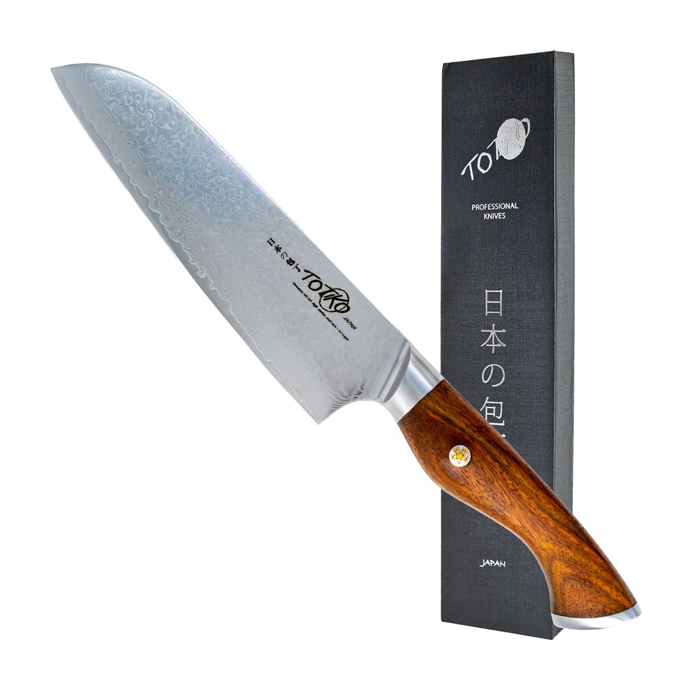 Totiko Coltello Professionale Acciaio Damasco 18cm