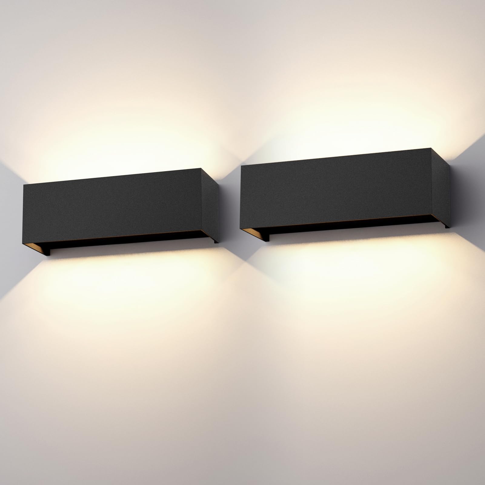 Klighten Lampade da Parete 30W Esterno/Interno 2PCS, Nero