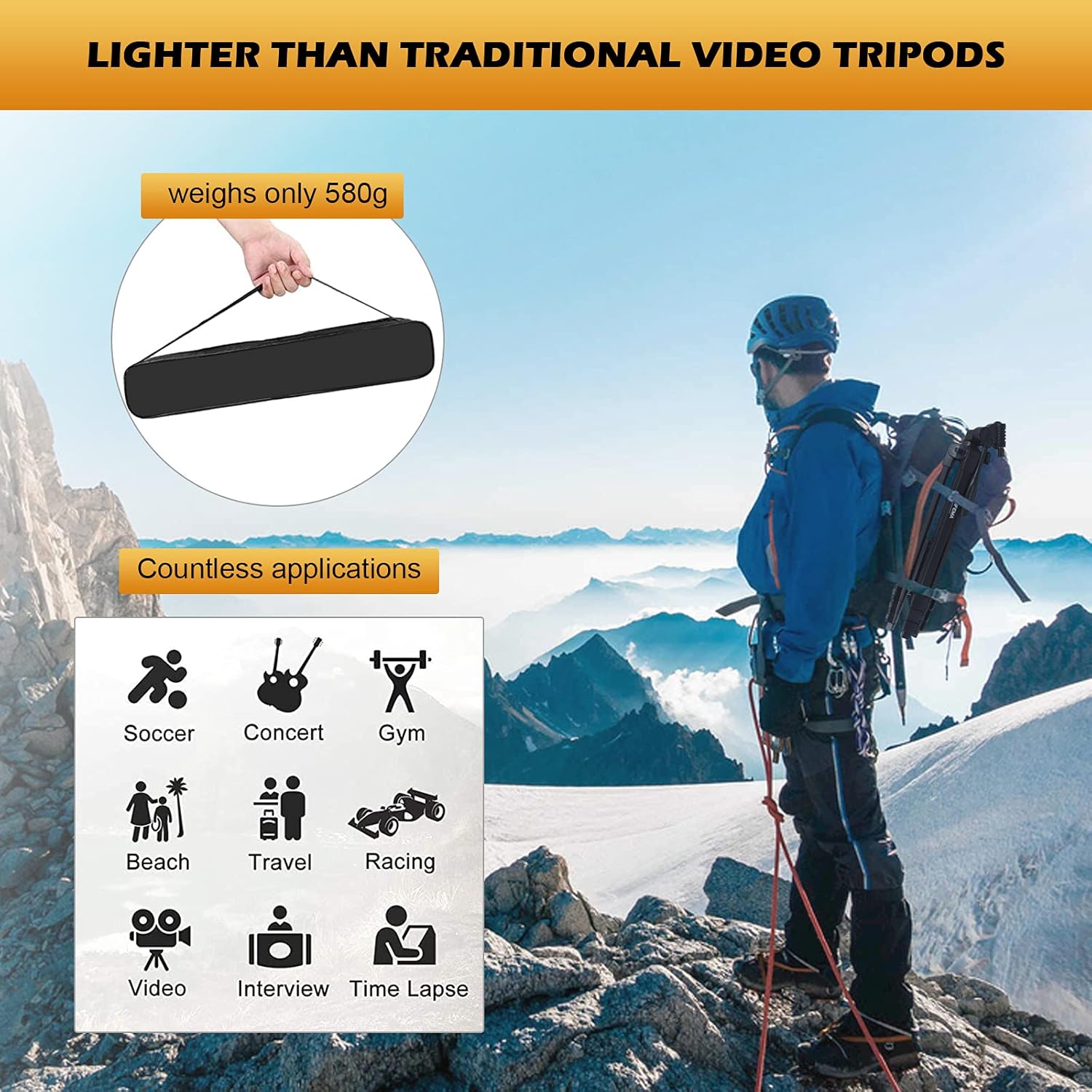 Grifema Treppiede per Smartphone e Fotocamera 140 cm - immagine 6