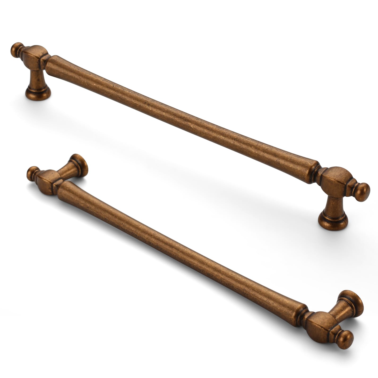 Furniware Maniglie per Mobili Antico Ottone 192mm, 10 pz