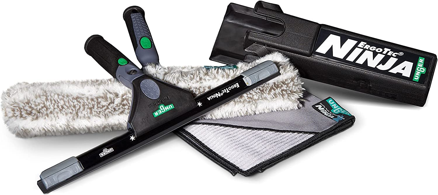 Unger Ninja Premium Glass Cleaner Set - 4 Pezzi
