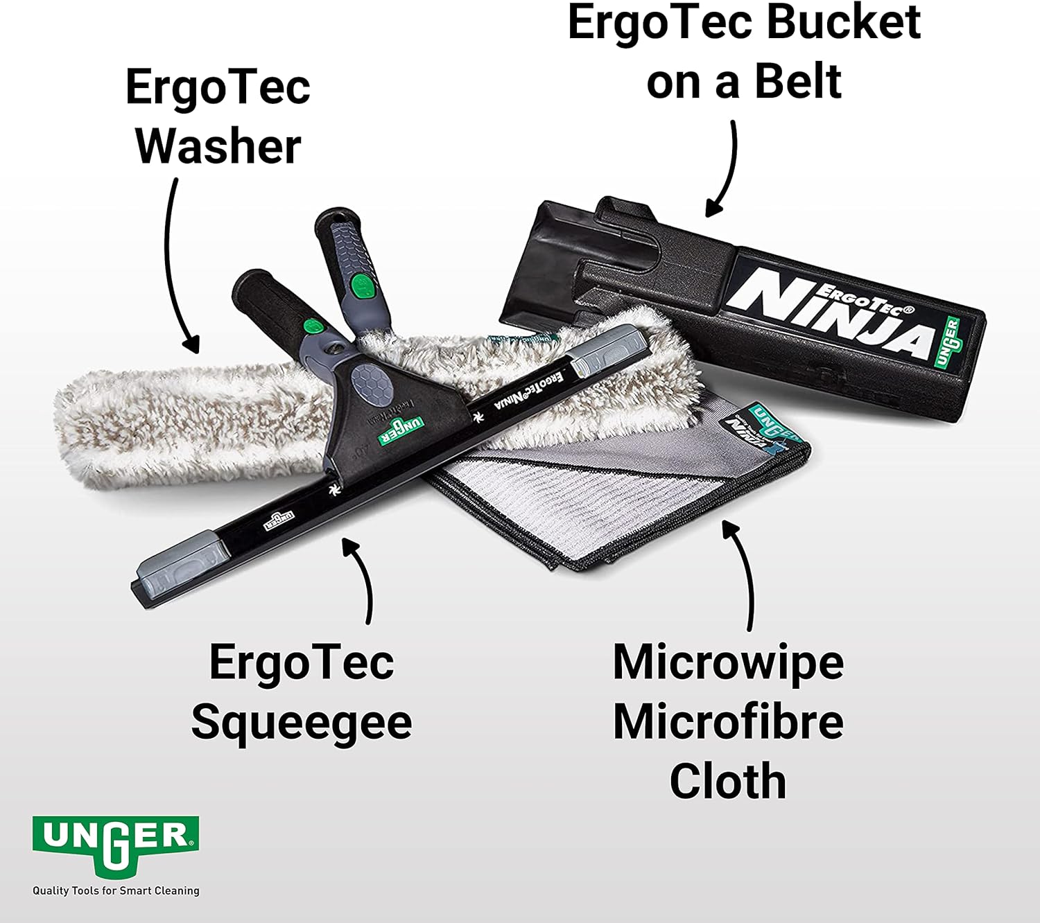 Unger Ninja Premium Glass Cleaner Set - 4 Pezzi - immagine 3