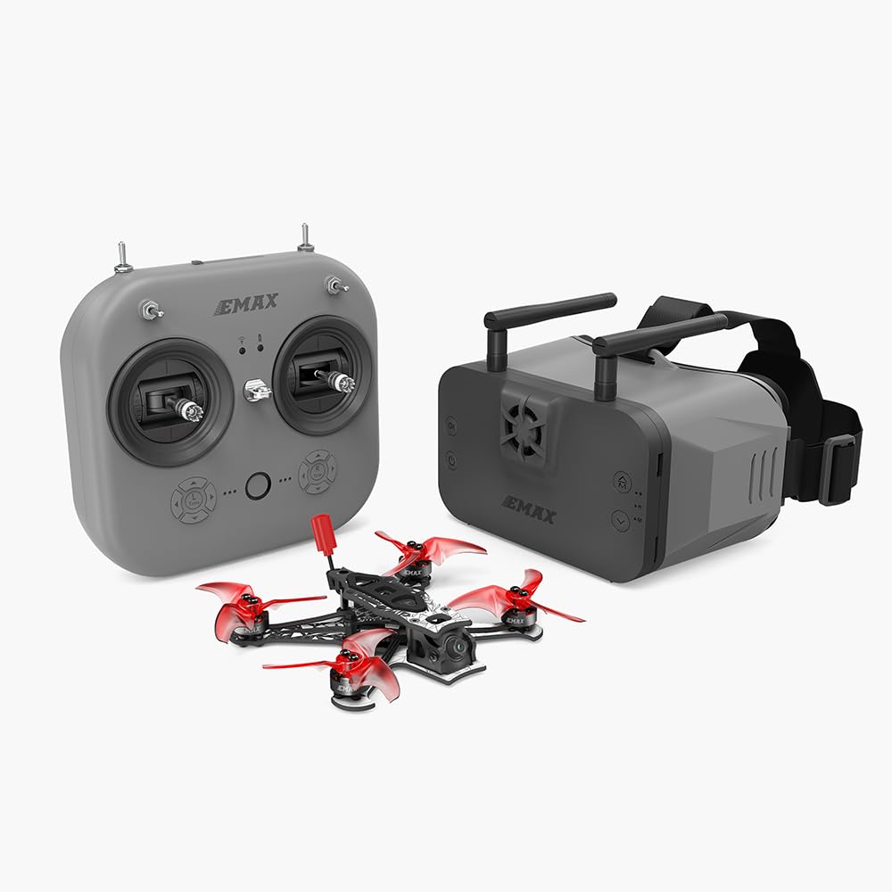 Tinyhawk 3 Plus Freestyle Drone RTF Kit Ready To Fly FPV HD Zero Drone Mini Racing Quadricottero Resistente Telaio in Fibra di Carbonio con Occhiali Trasmettitore per Bambini Adulti Principianti