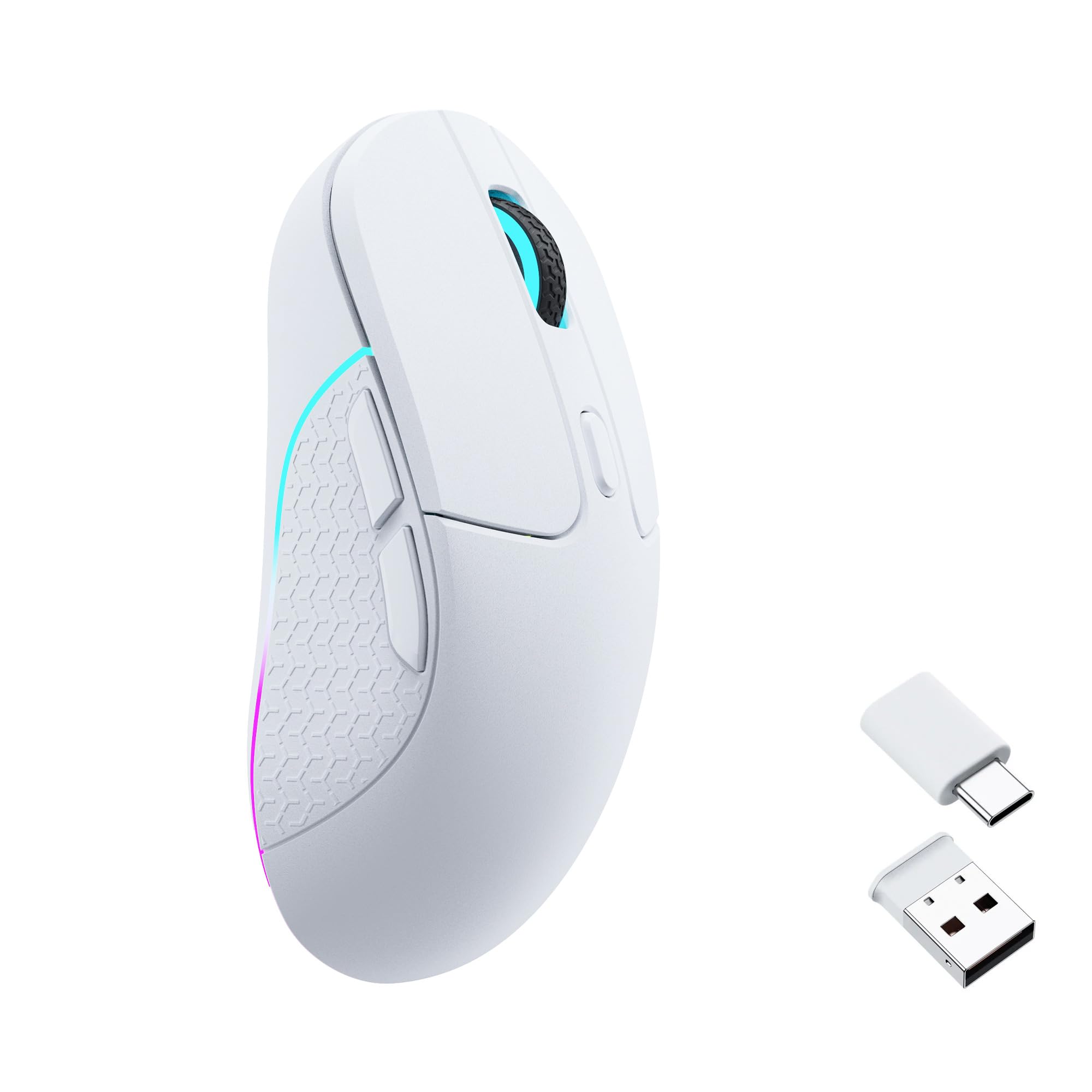 Keychron Mouse Wireless M3 26000 DPI, Bianco