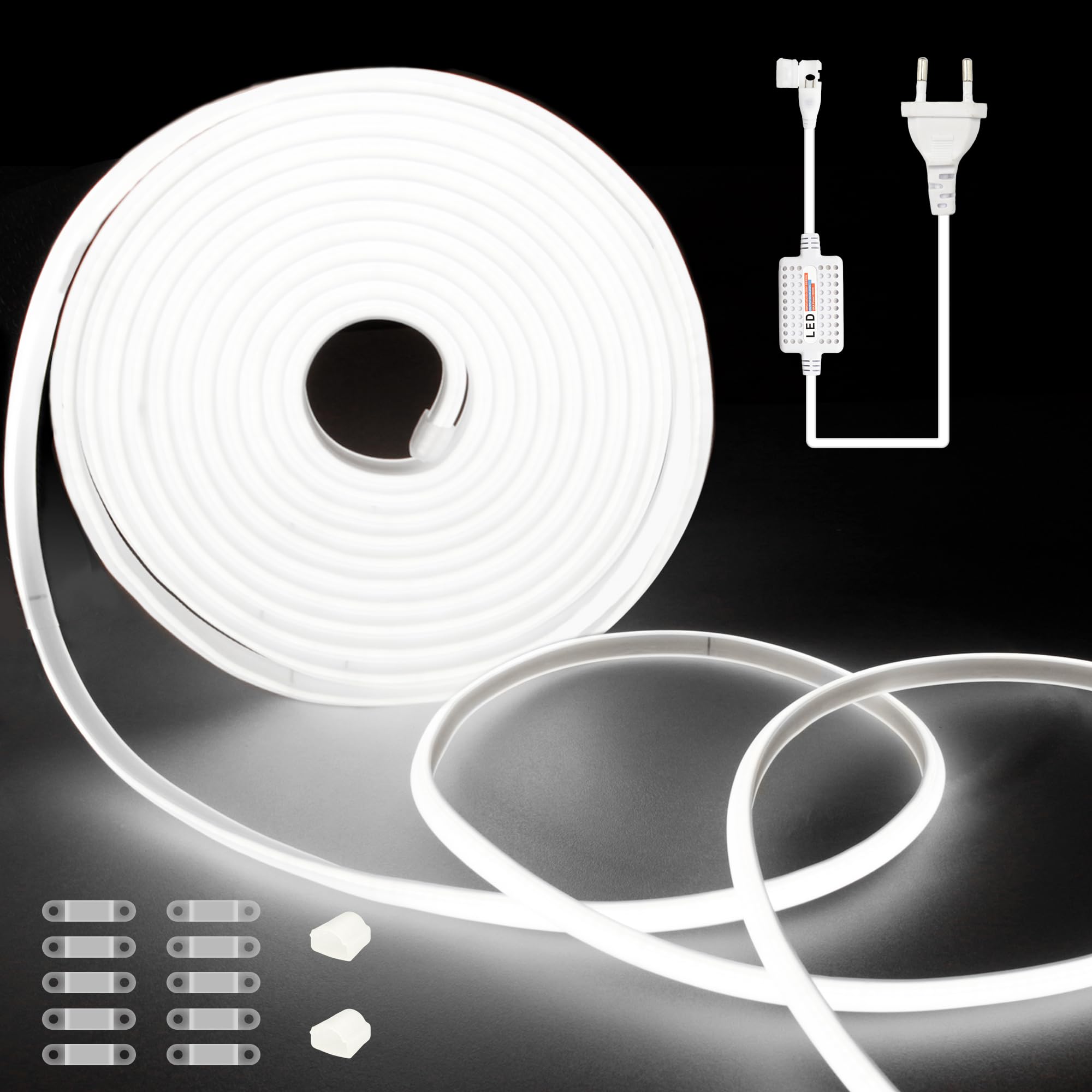 Striscia LED COB 220V 20m IP65 Bianca Fredda