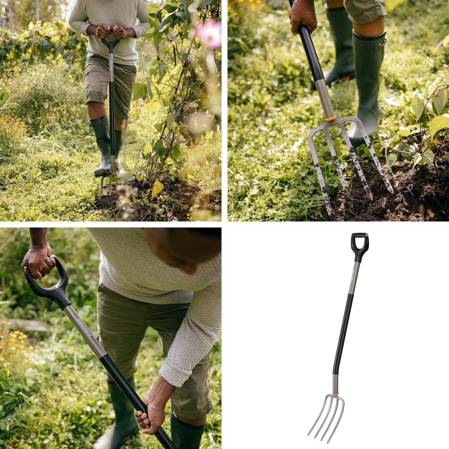 Fiskars Forcone per Terreni Duri 132cm, Grigio/Nero - immagine 2