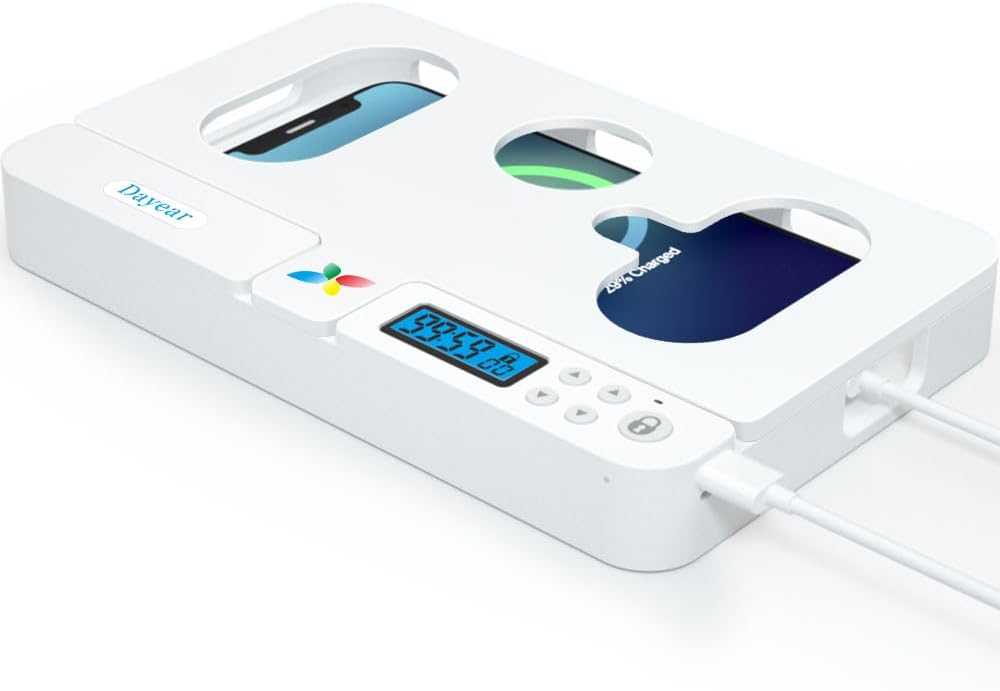 Scatola Blocco Telefono con Timer Dayear, Bianco - immagine 1