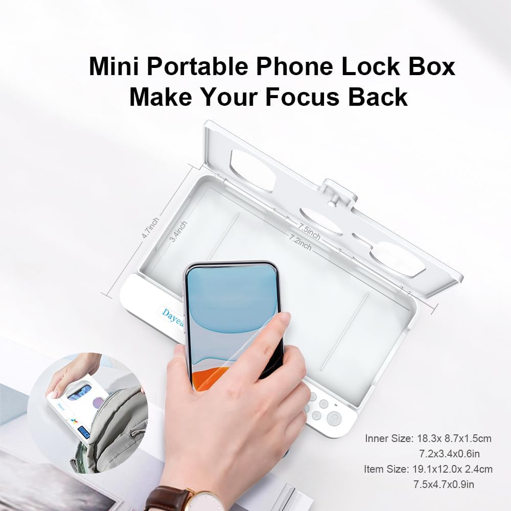 Scatola Blocco Telefono con Timer Dayear, Bianco - immagine 6