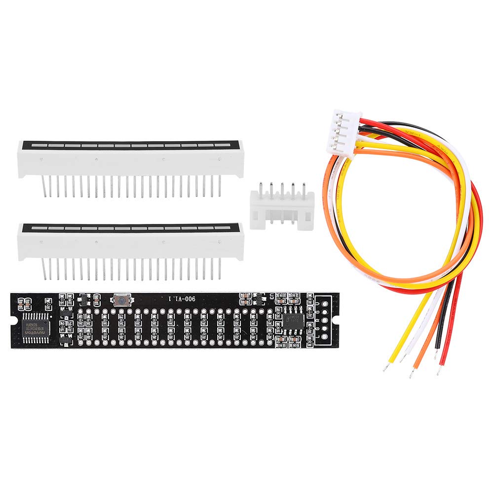 Mini Fai Te Dual 12 Livelli di Musica Stereo Indicatore di Livello dello Spettro Audio Scheda Amplificatore VU Meter con 8 Effetti di Visualizzazione(real-time mode)