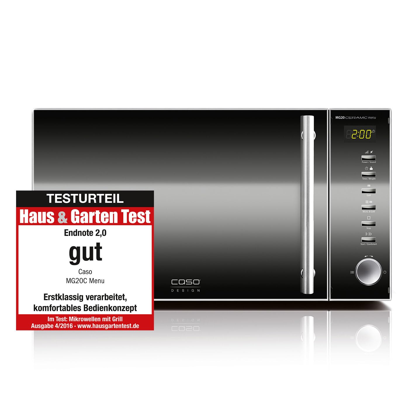 Caso MG Ceramic Menu 2 in1 20 litri Edelstaahl