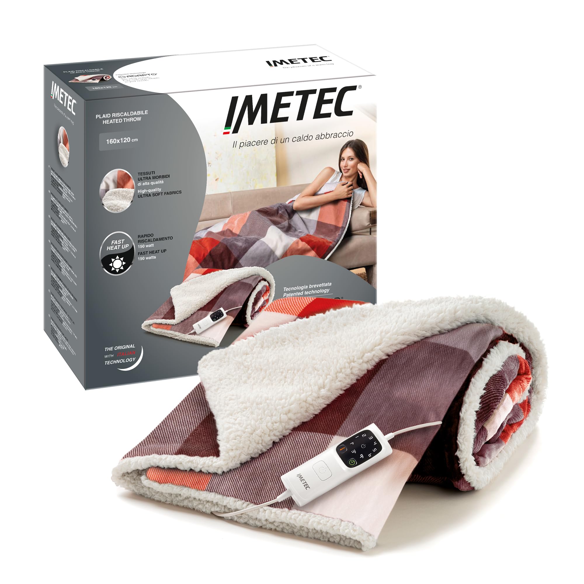 Imetec CaldoPlaid Tartan Festival - Coperta Riscaldabile