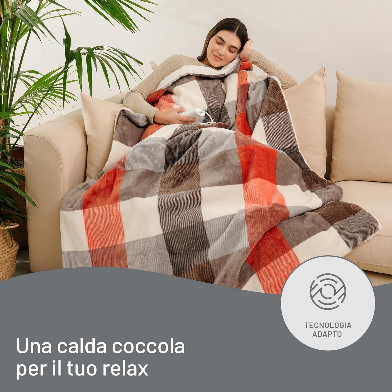 Imetec CaldoPlaid Tartan Festival - Coperta Riscaldabile - immagine 2