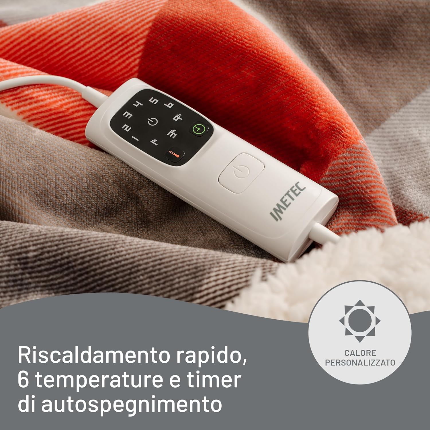 Imetec CaldoPlaid Tartan Festival - Coperta Riscaldabile - immagine 3