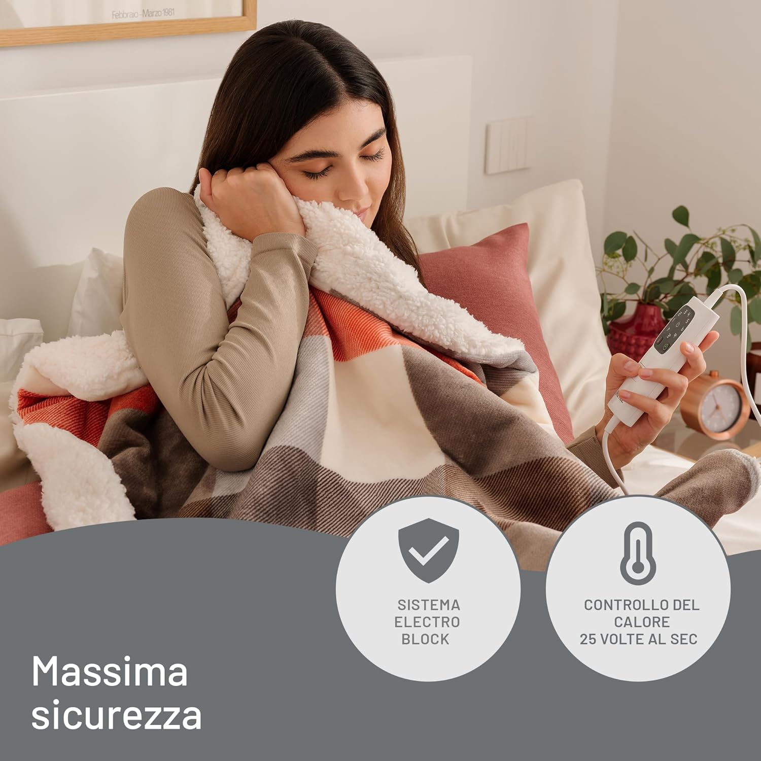 Imetec CaldoPlaid Tartan Festival - Coperta Riscaldabile - immagine 4