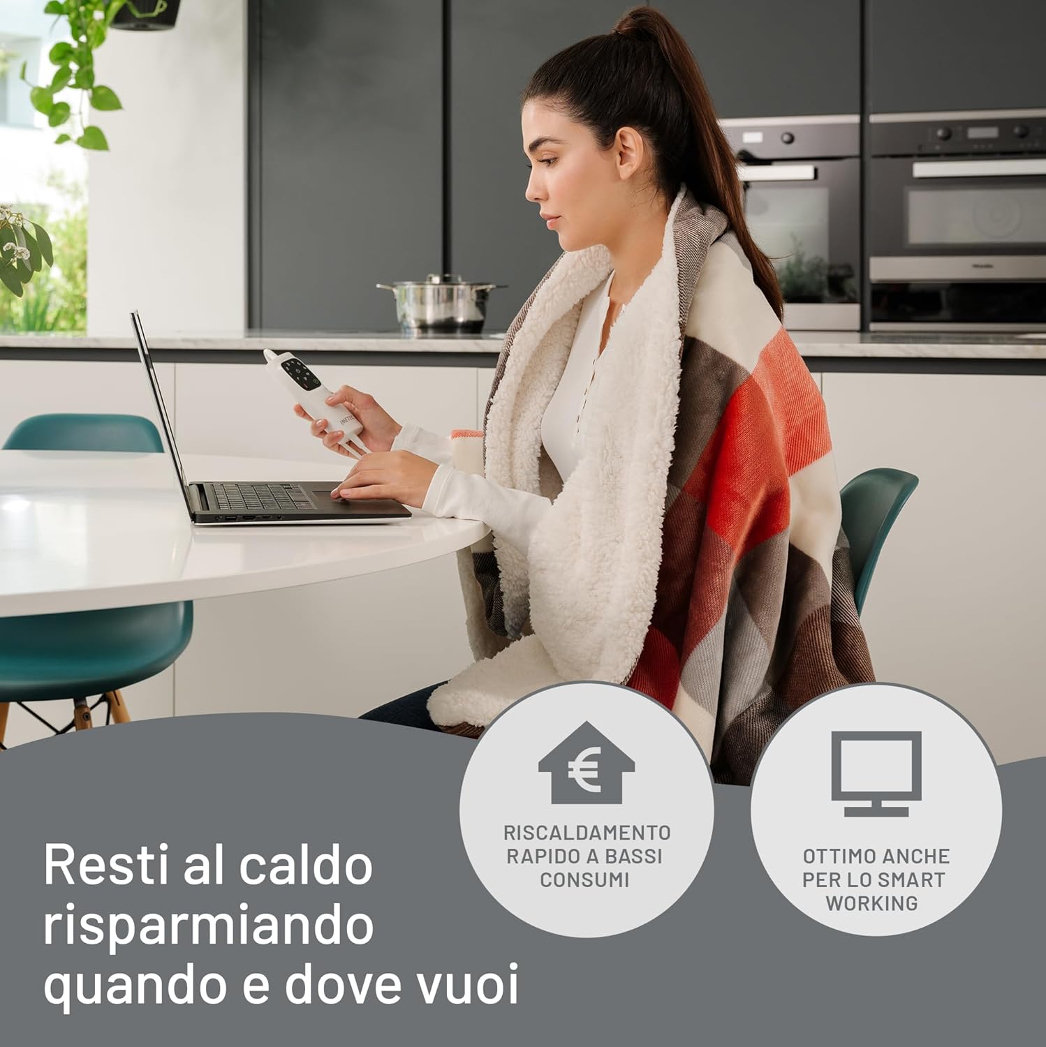 Imetec CaldoPlaid Tartan Festival - Coperta Riscaldabile - immagine 6