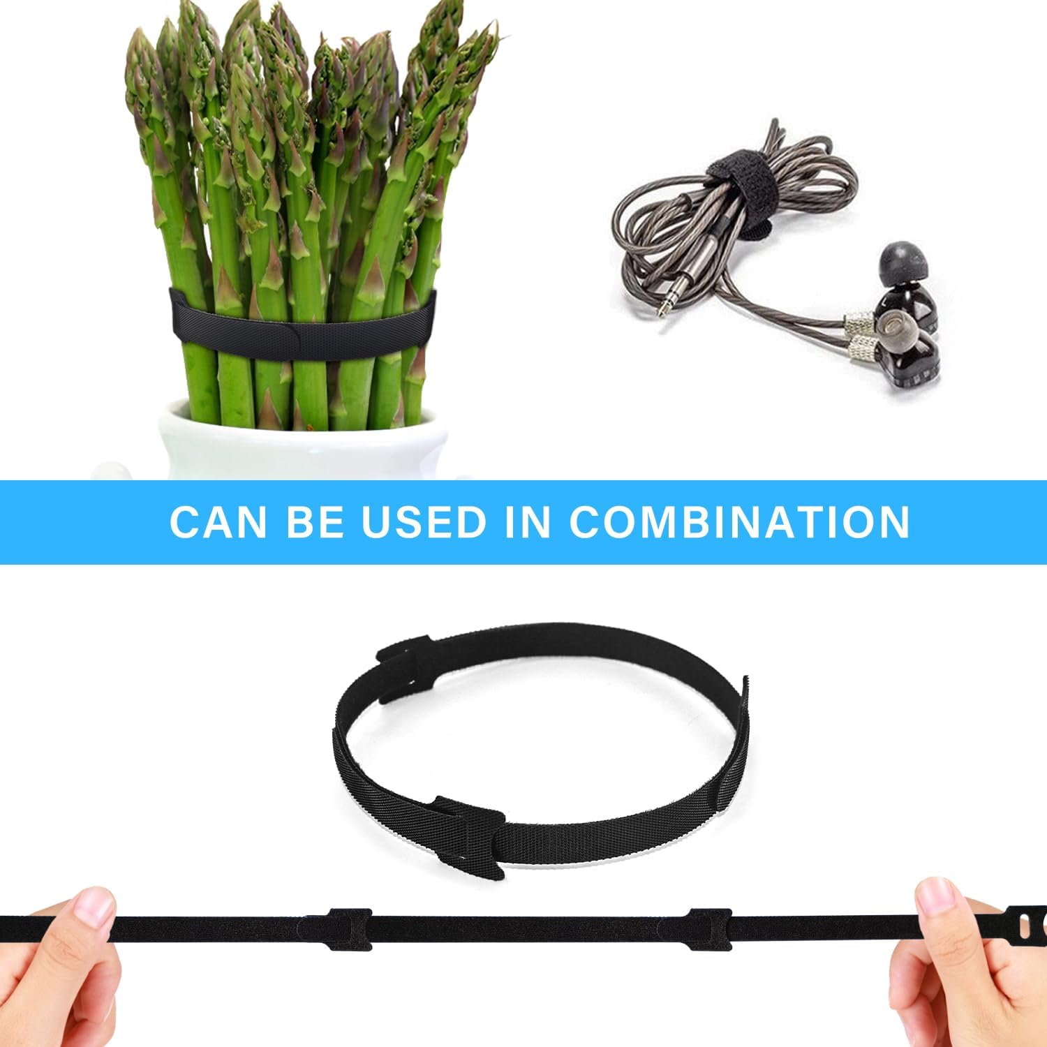 100 Fascette Cavi Riutilizzabili in Nylon Nero - immagine 5