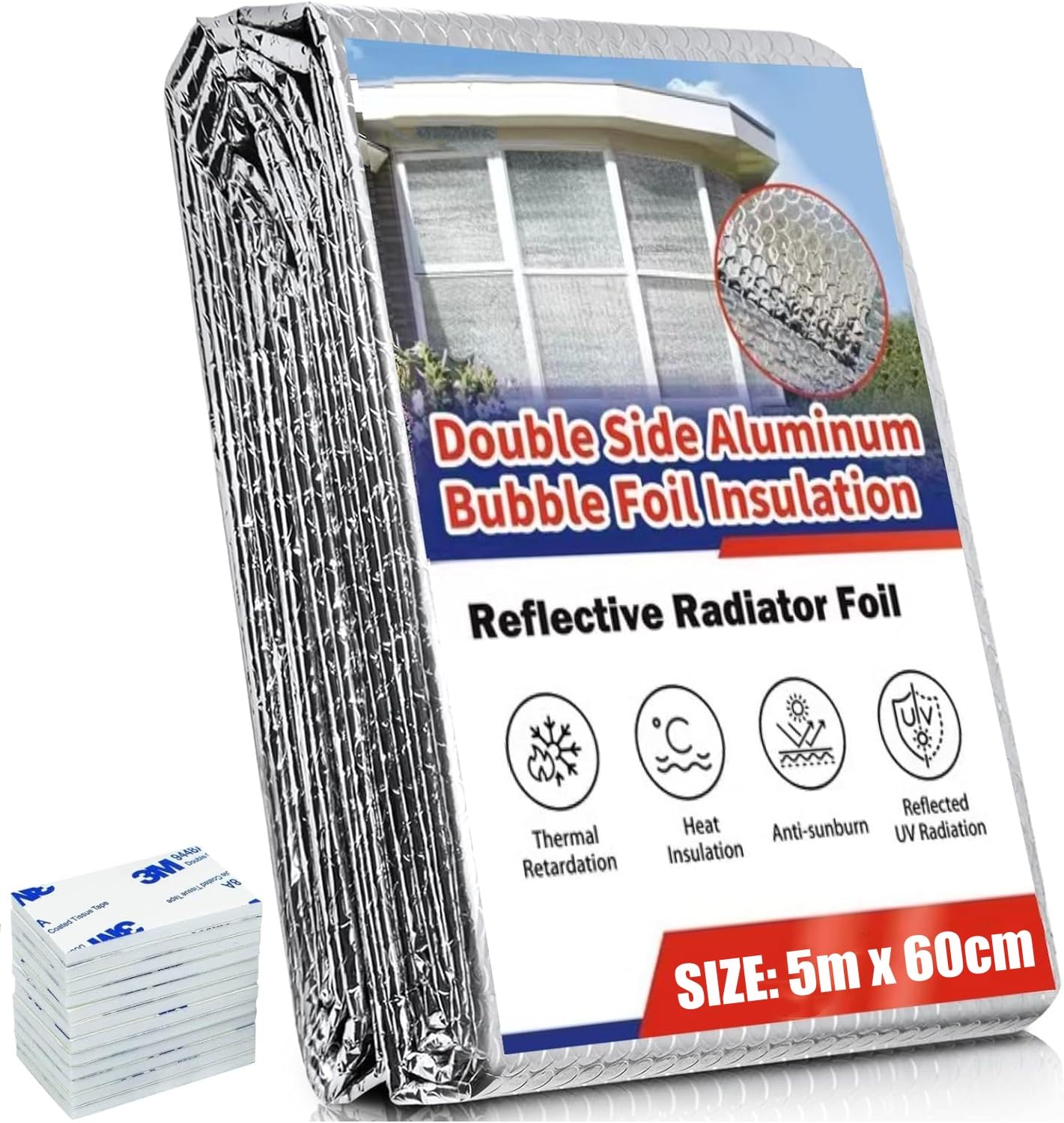 Kaheign Foglio Isolante per Radiatore 5m x 60cm