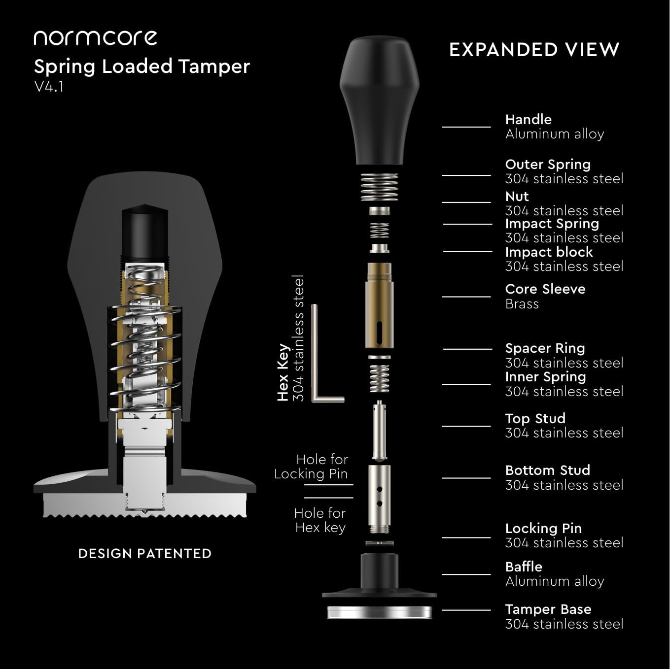 Normcore Pressino Caffè V4.1 58.5mm con Feedback Sonoro - immagine 2