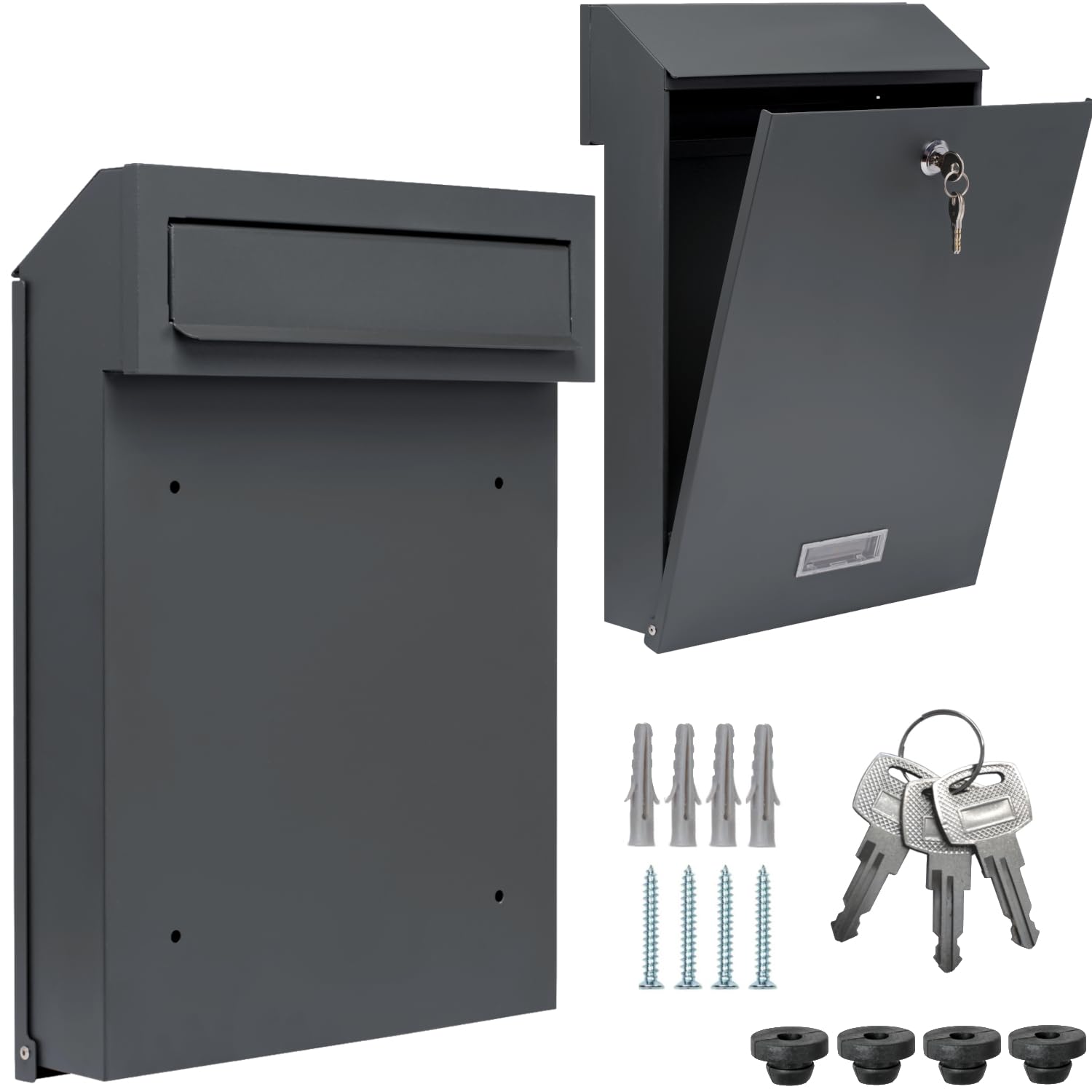 Cassetta delle Lettere per Recinzione C4, Grigio Antracite