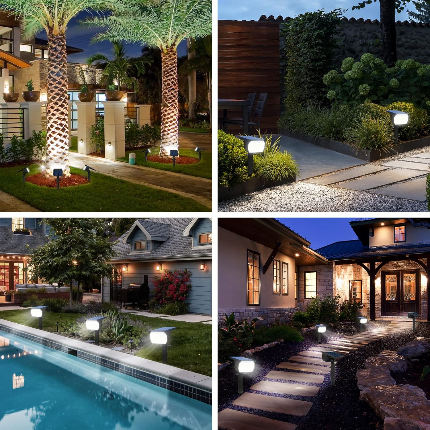 Lotmos 7Pcs Faretti Solari da Esterno 72 LED - immagine 7