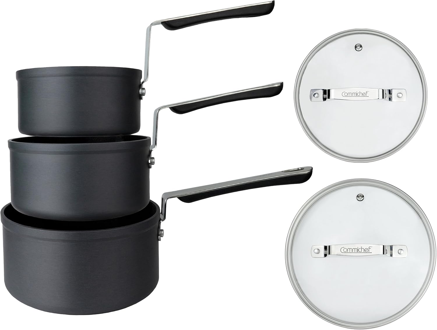 Commichef Set Pentole 3 Pezzi - Alluminio Anodizzato - immagine 1