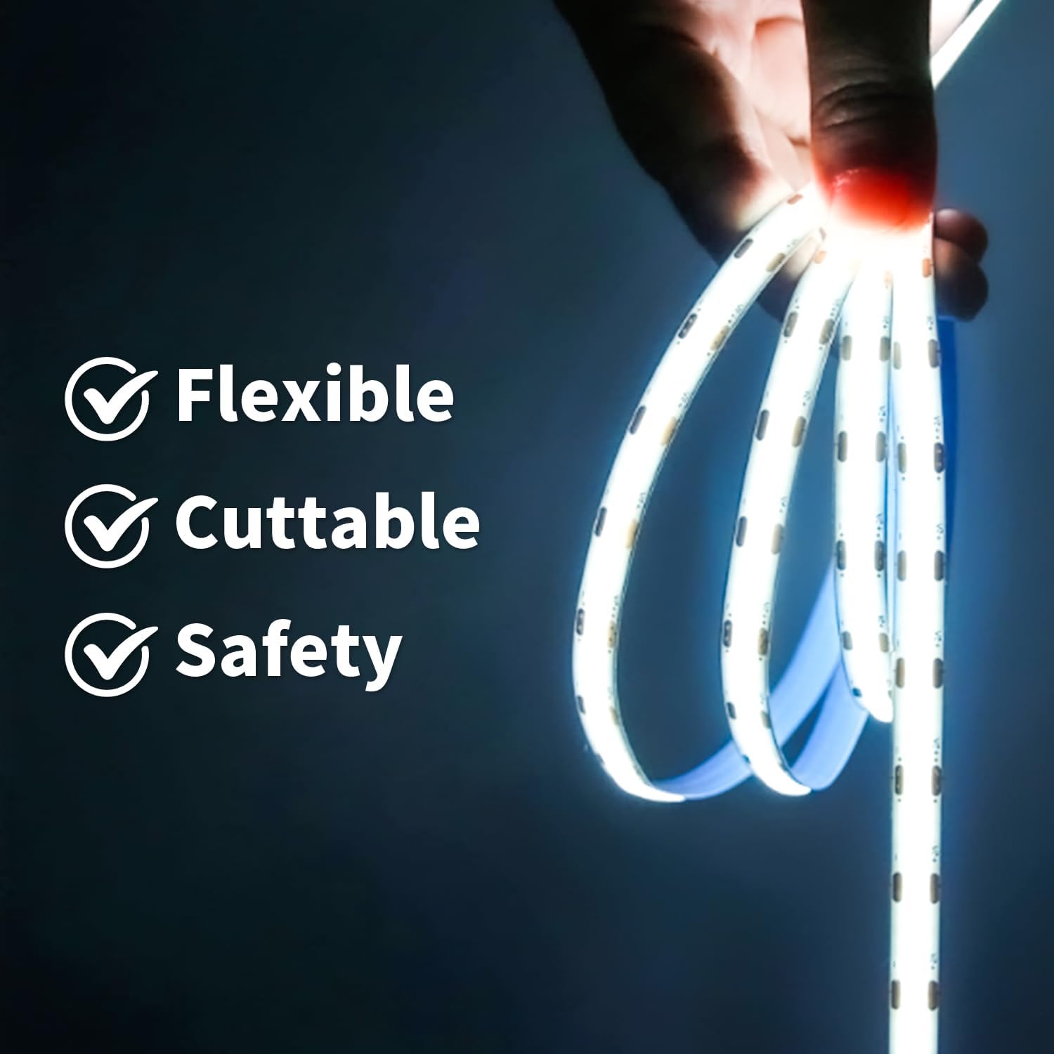 Shineburky Striscia LED COB 5V USB 2 Metri - immagine 2