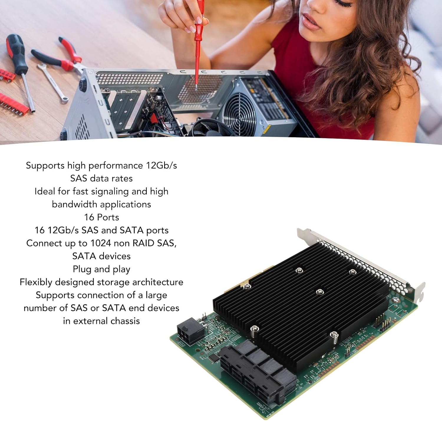 Scheda HBA Controller SAS LSI 9300-16i 12 Gbps - immagine 3