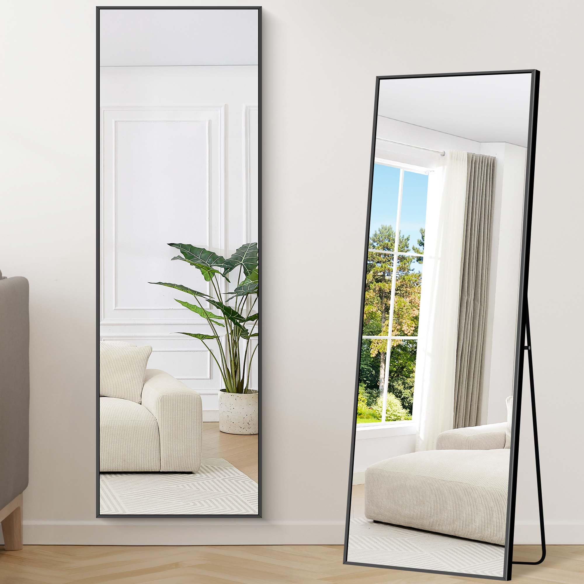 Weare Home Specchio da Terra 147x44 cm, Nero