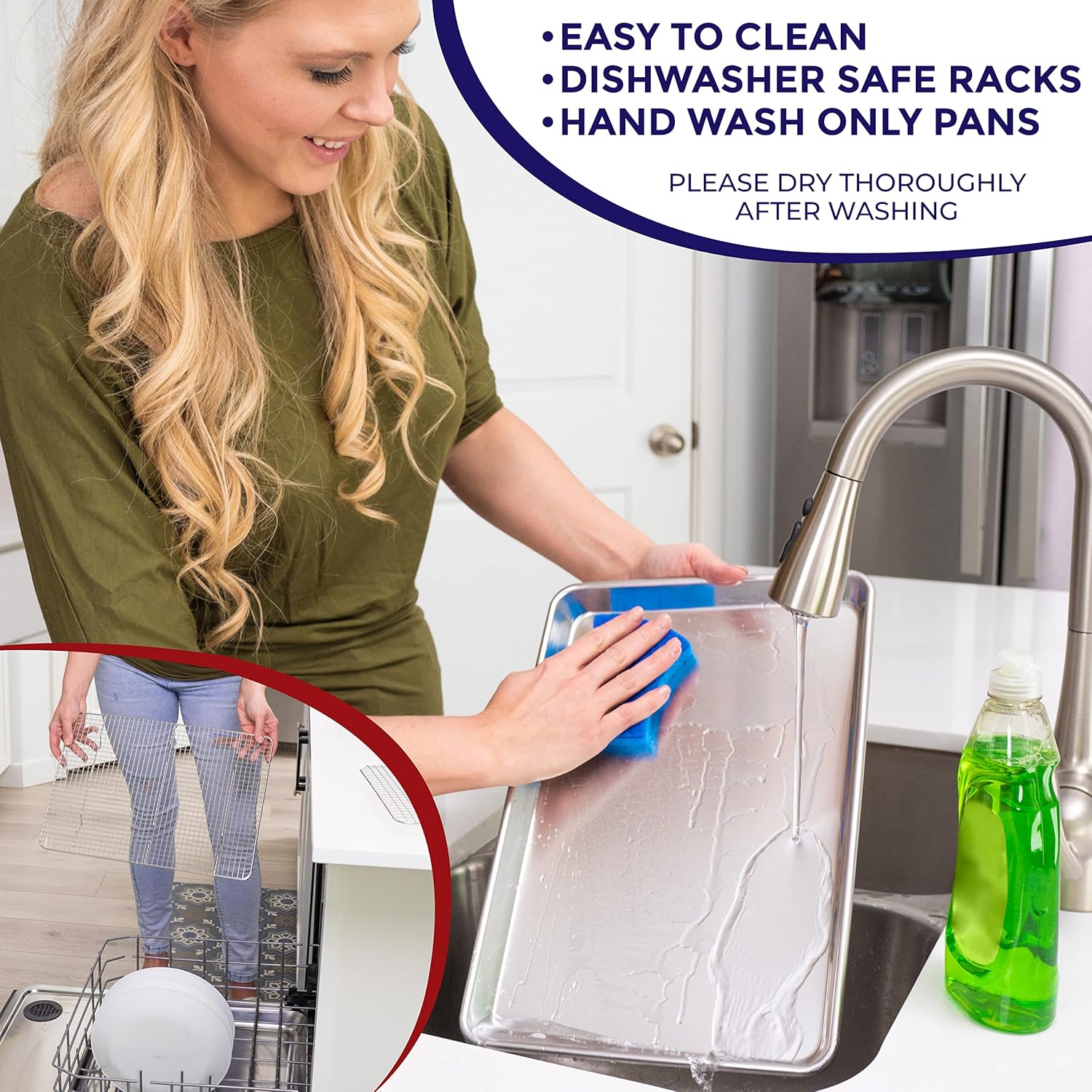 Kitchenatics Set Teglia Alluminio e Griglia Raffreddamento - immagine 3