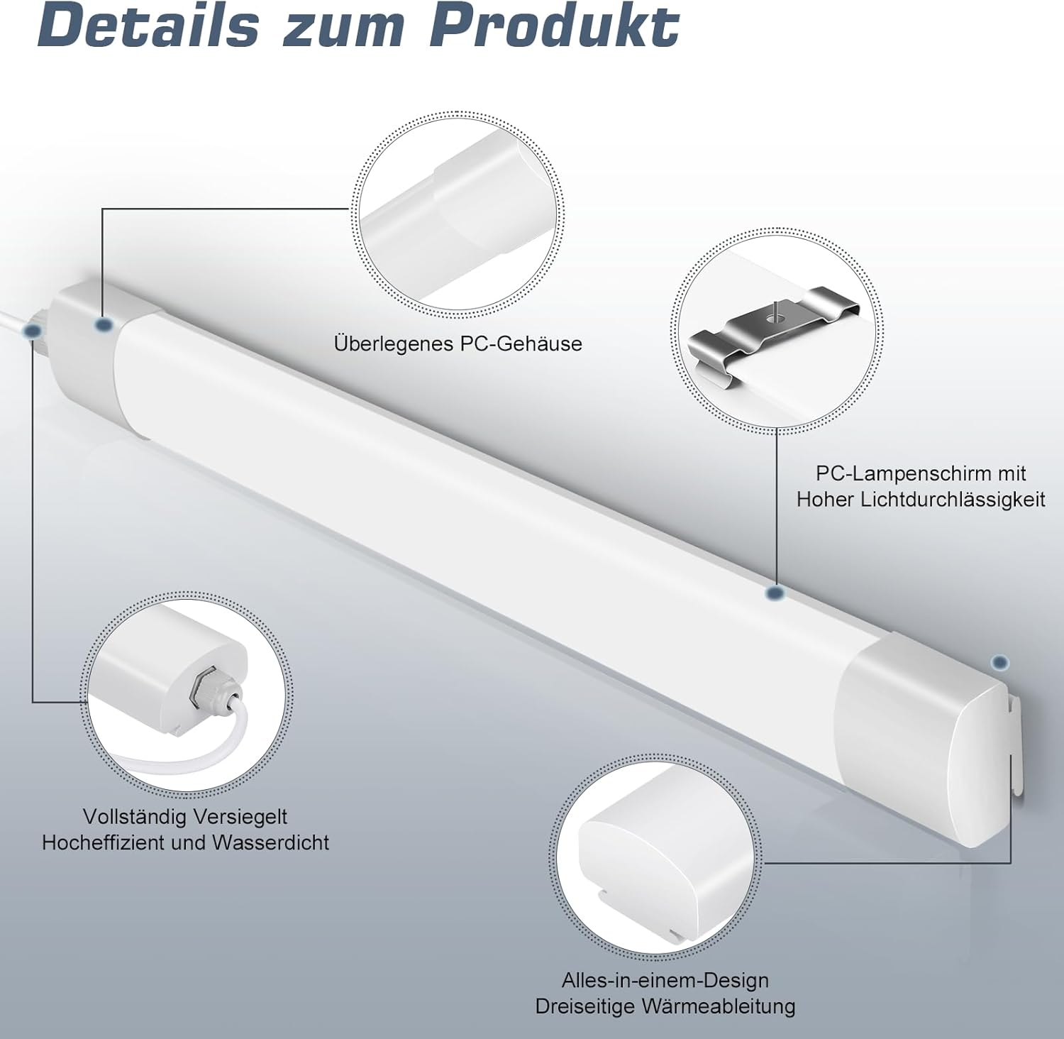 Oraymin Plafoniera Led 90CM 30W 4000K - immagine 3