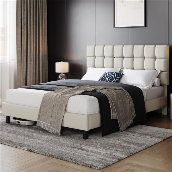 Yaheetech Letto Imbottito 160x200cm Beige