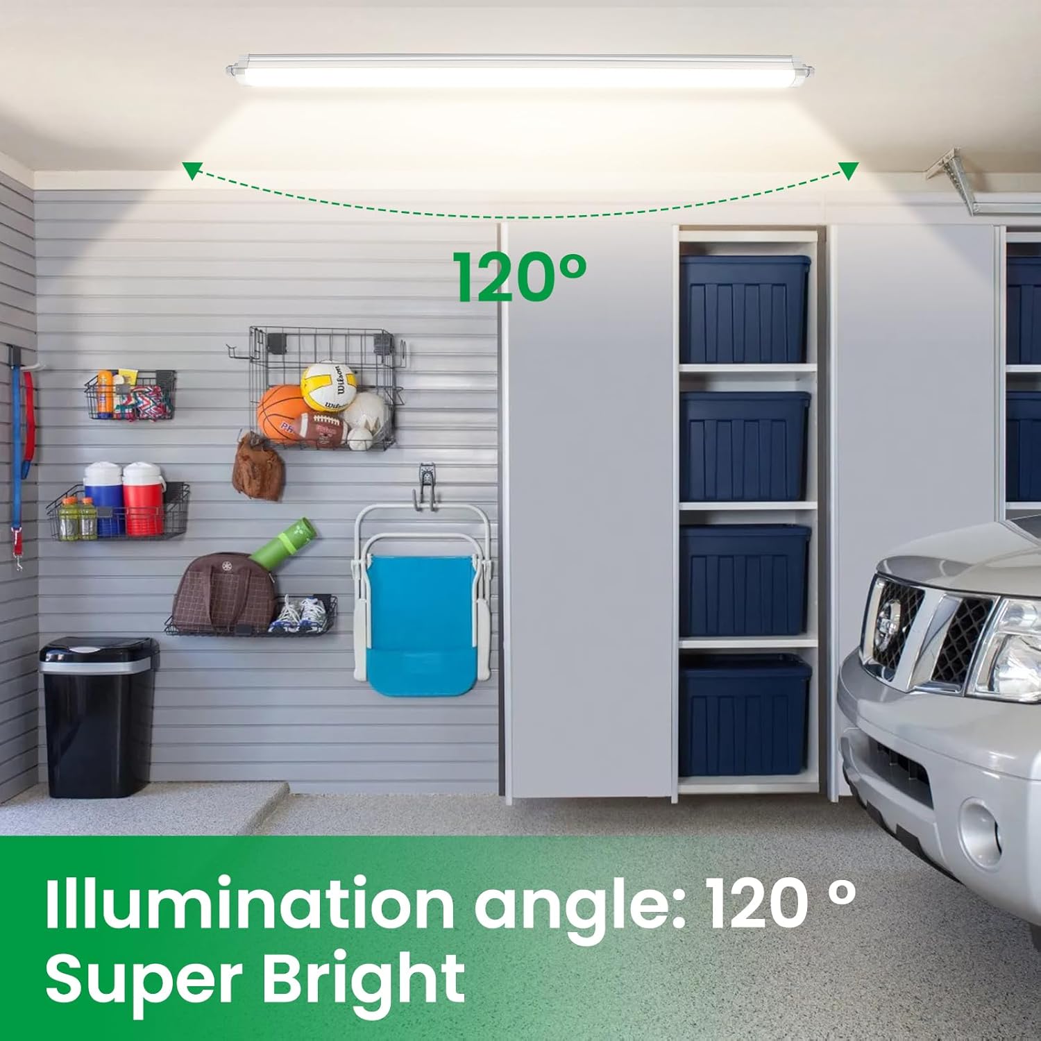 Alusso 2x Plafoniera Officina 120CM 36W IP65 4000K - immagine 3