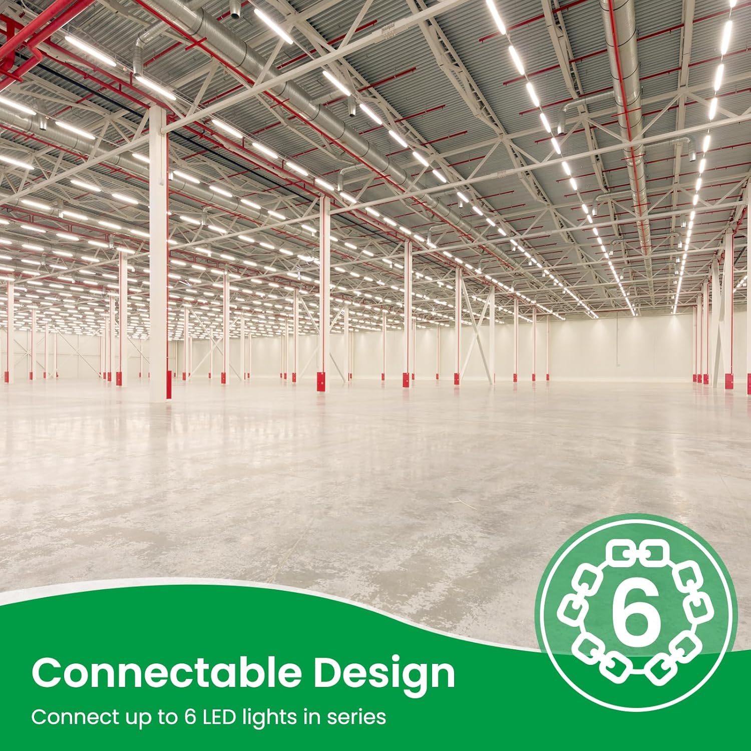 Alusso 2x Plafoniera Officina 120CM 36W IP65 4000K - immagine 4