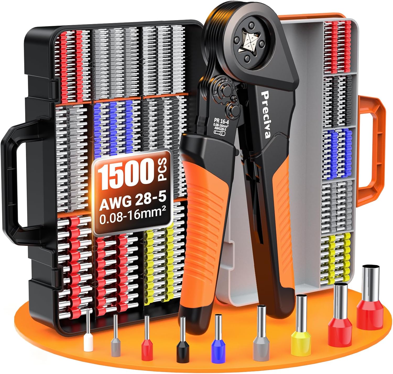 Pinza Crimpatrice con 1500 Capicorda 0,08-16mm² - immagine 1