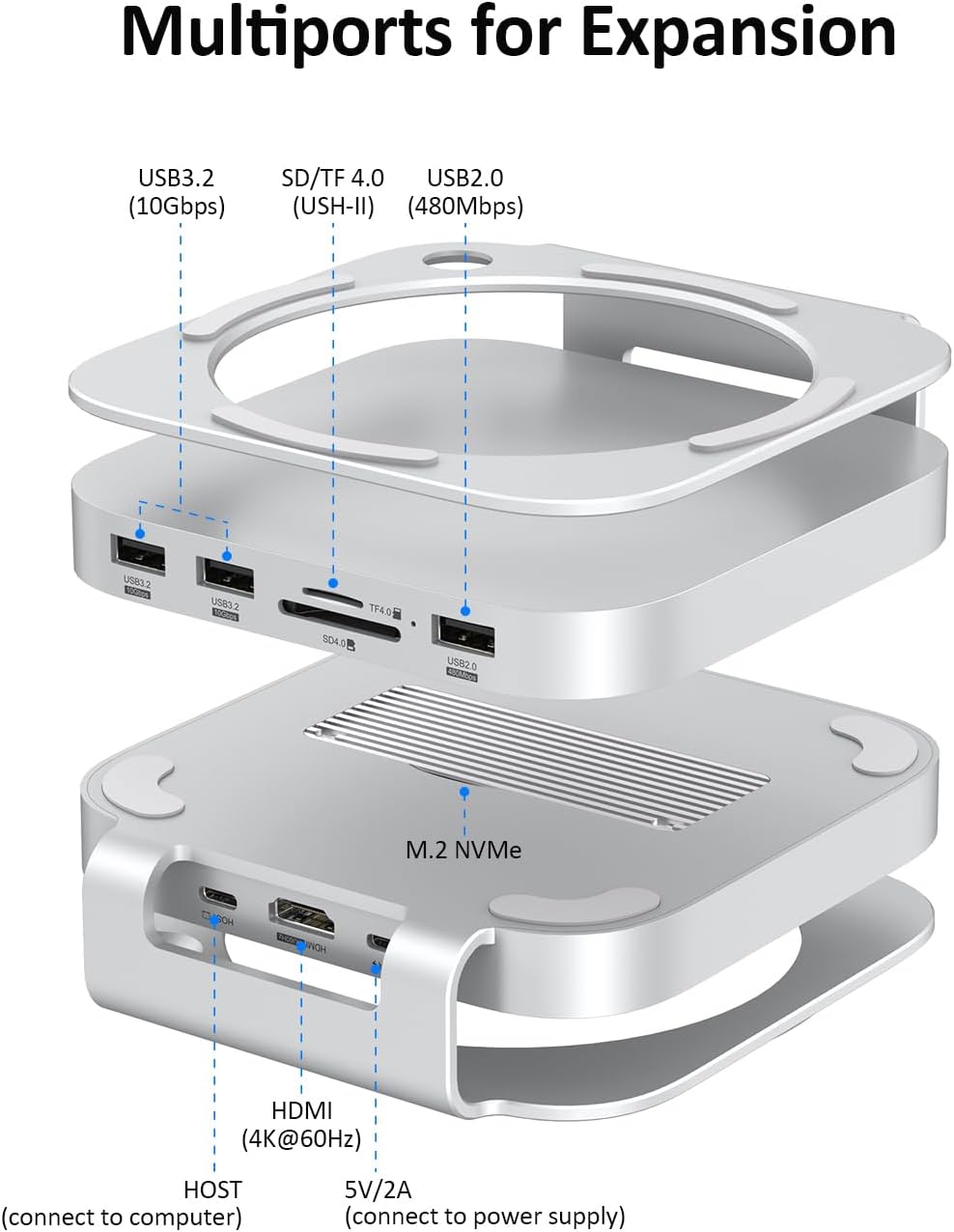 Docking Station 9 in 1 per Mac Mini M4/M4 Pro - immagine 2