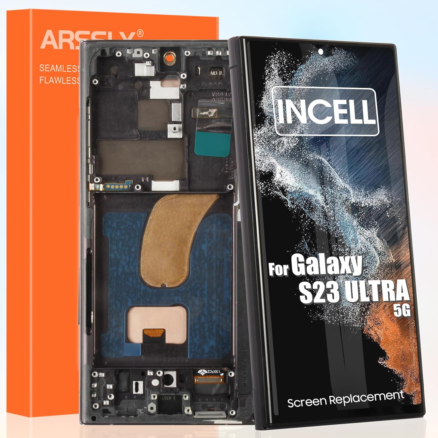 LCD Schermo per Samsung S23 Ultra 5G con Cornice, Nero - immagine 1