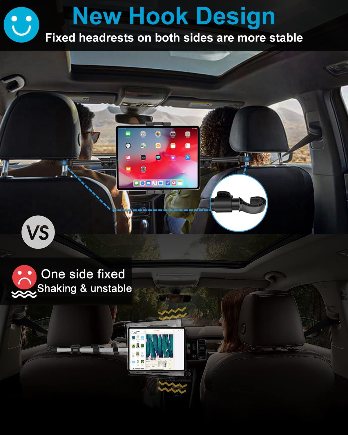 Gdzn Supporto Poggiatesta Auto per Tablet - immagine 4