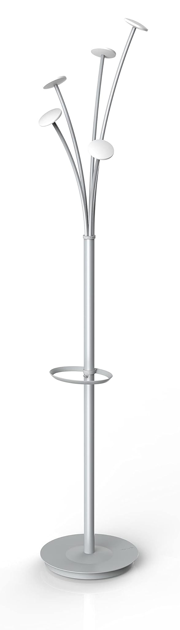 Alba 74264 Appendiabiti 5 Posti 175Cm Grigio/Bianco C/Portaombrelli