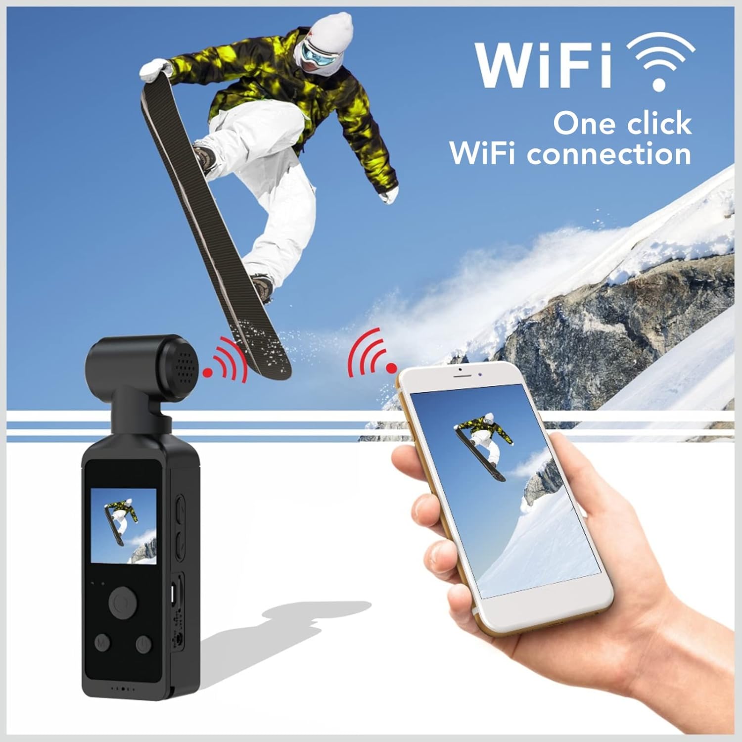Action Camera Tascabile WiFi 4K 30FPS 16MP - immagine 6