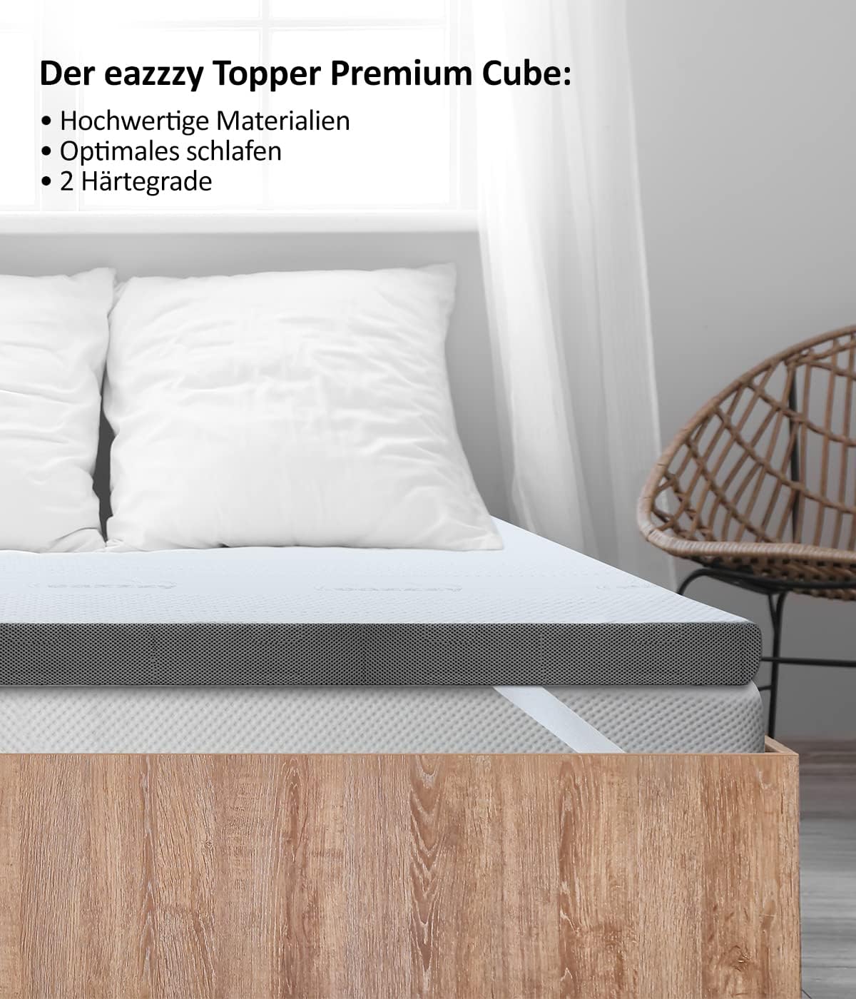 Genius eazzzy Premium Cube Topper - Coprimaterasso 140x200cm - immagine 2