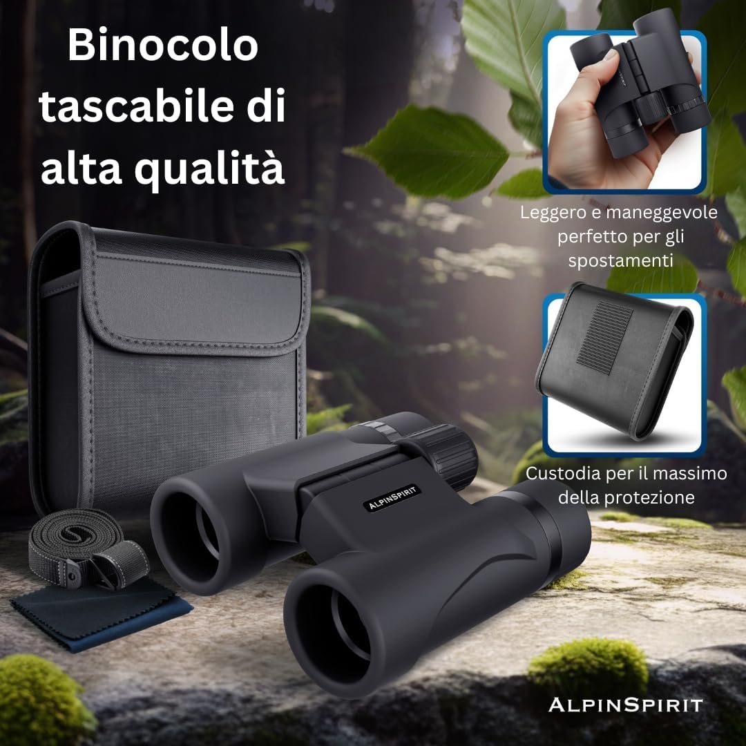 Alpinspirit© Binocolo Tascabile 8x21 - immagine 2